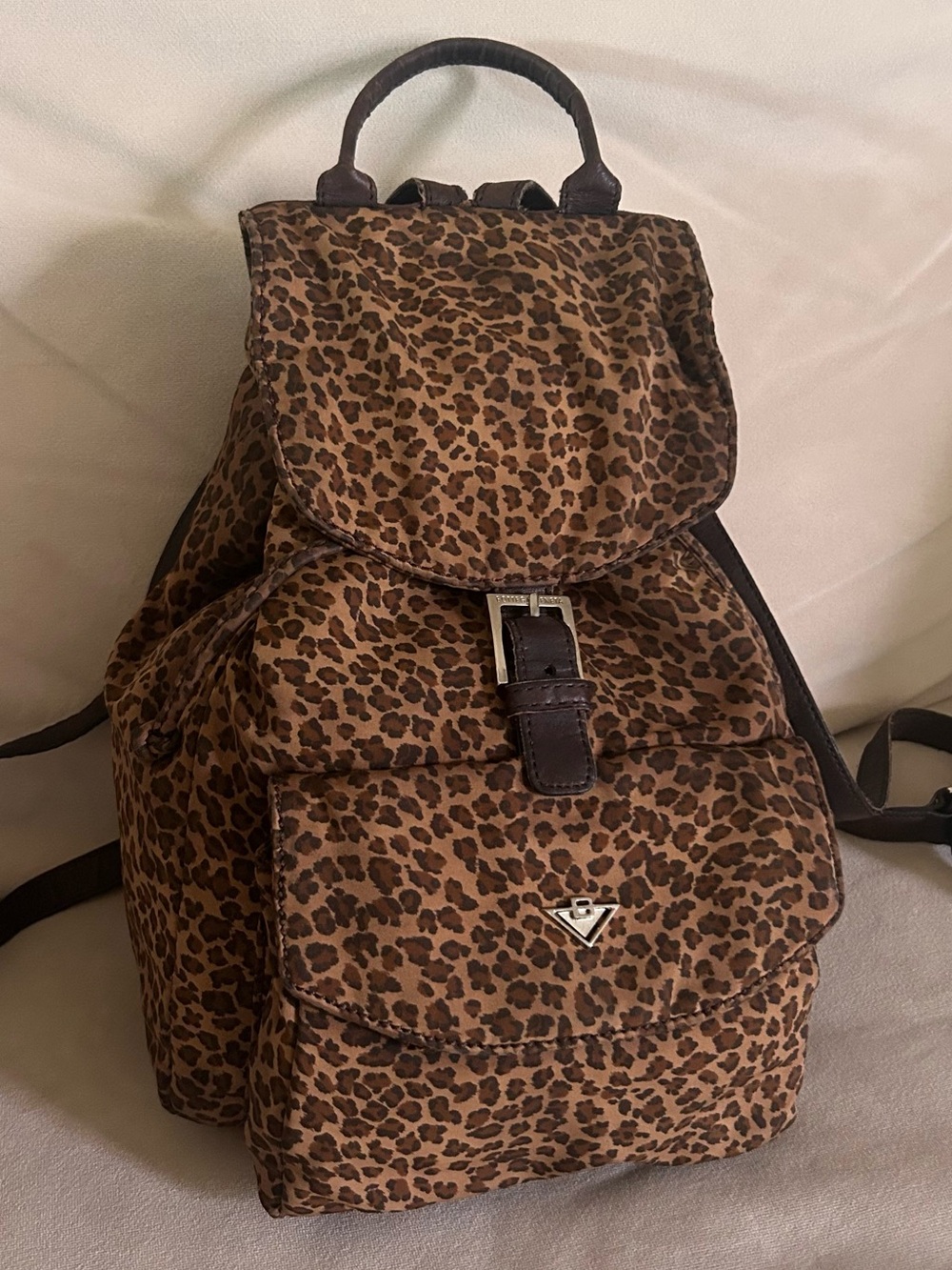Bottega Veneta  Leopard Print fabric Backpack Made in Italy